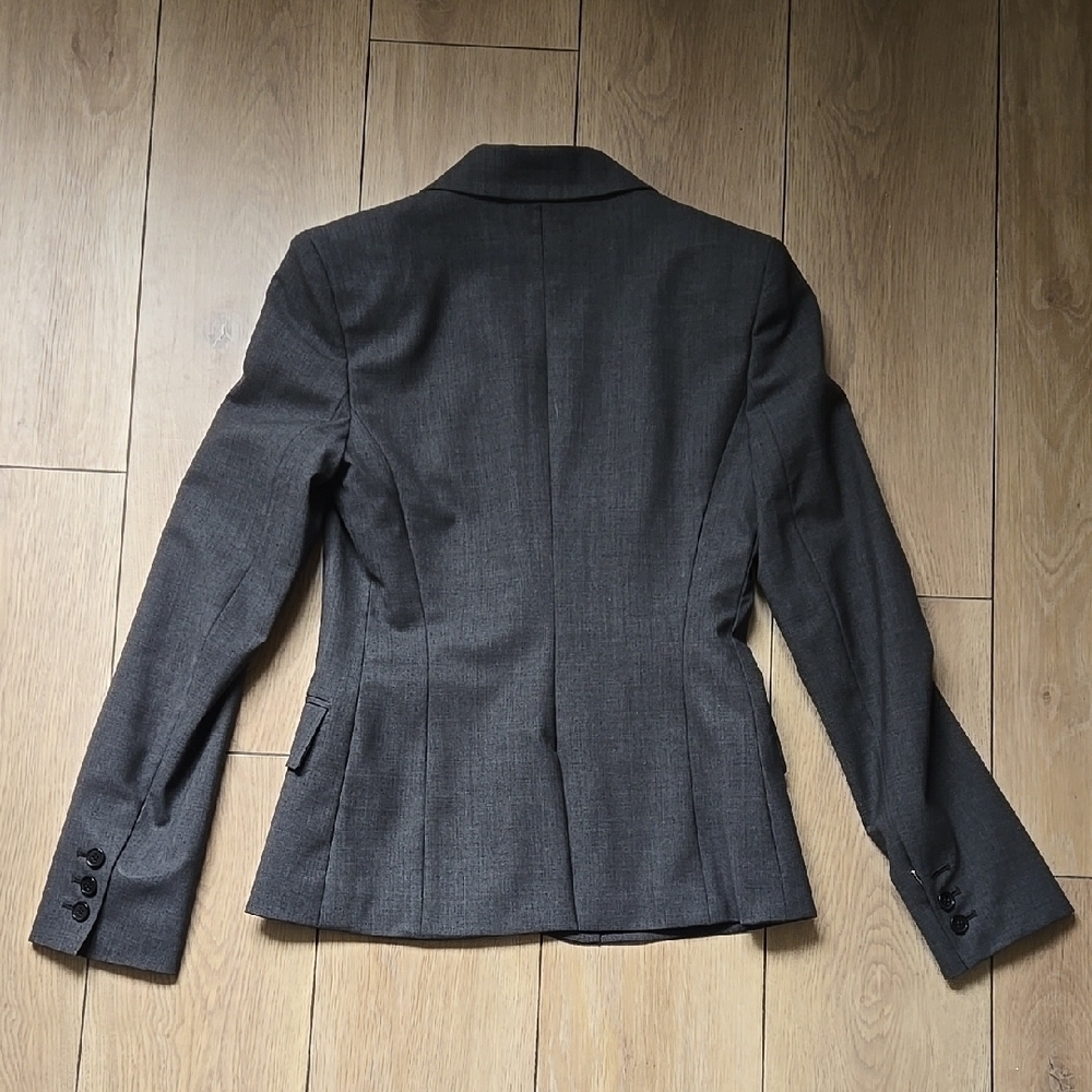 Theory Women'S Grey One Button Long Sleeve Slim Fit Blazer Size 6 - Picture 13 of 13